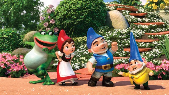 Frosk og nisser i Gnomeo og Julie. (Foto: Walt Disney Studios Motion Pictures Norway)