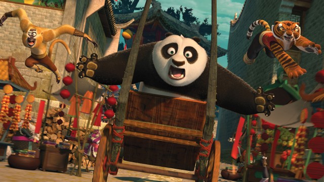 Fartsfull og fargerik action i Kung Fu Panda 2 (Foto: United International Pictures Norway).