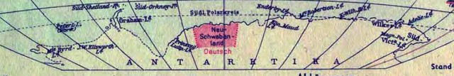 Tysk kart over Newschwabenland fra 1941 (Foto: OKH/Abt. Inland)
