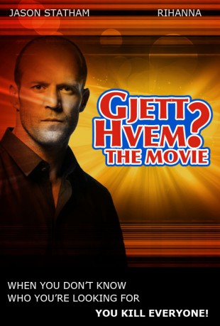 Fotomontasje av Gjett Hvem? - the movie plakat (Originalfoto: wallpaperskd.com og photovaco.com)