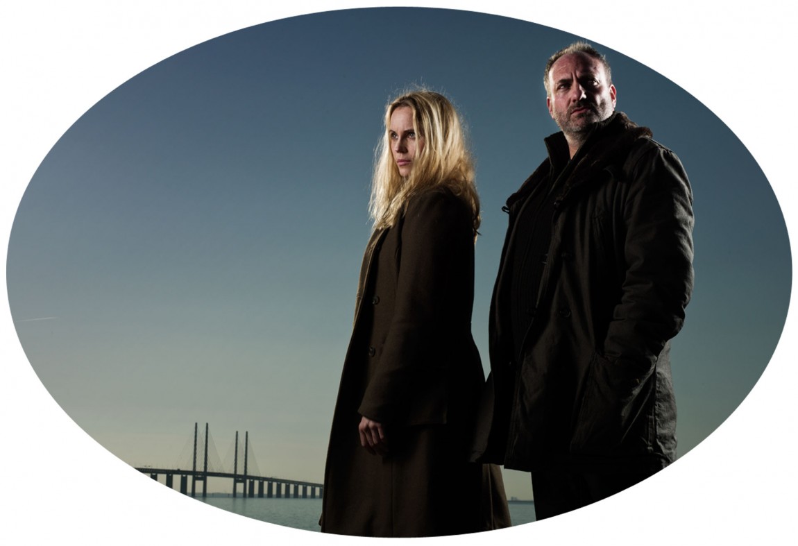 Saga Norén (Sofia Helin) og Martin Rohde (Kim Bodnia) i sesong 1 av Broen. Foto: Scanbox)