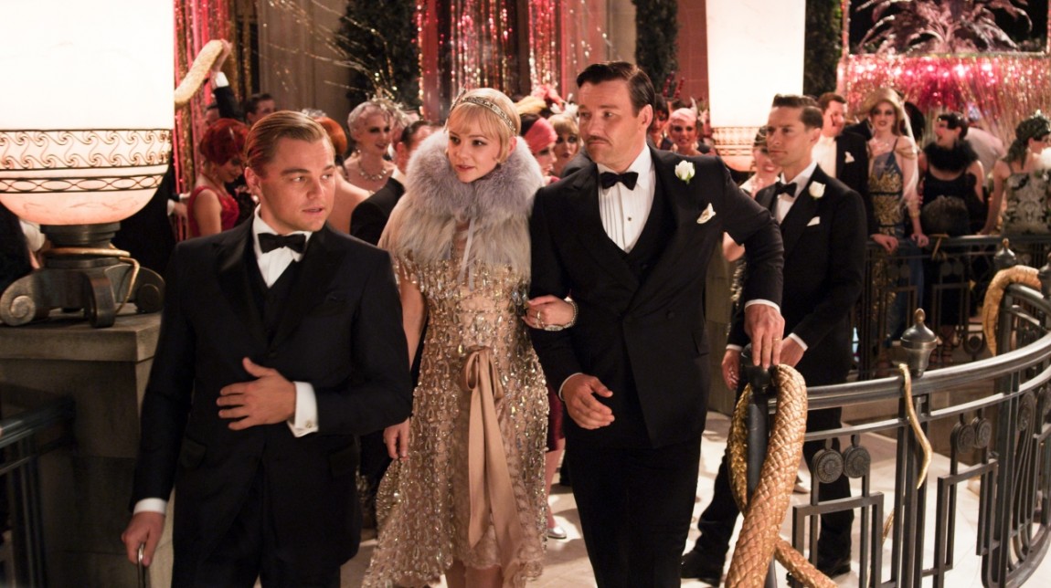 Leonardi Dicaprio, Carey Mulligan og Joel Edgerton i «Great Gatsby». (Foto:Warner Bros. Pictures/ SF Norge AS)