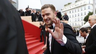 Justin Timberlake på vei opp den røde trappen i Cannes (Foto: AFP PHOTO / VALERY HACHE).