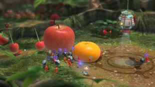 I strategipuslespillet «Pikmin 3» styrer du små skapninger rundt i et hagelignende landskap. (Foto: Nintendo)