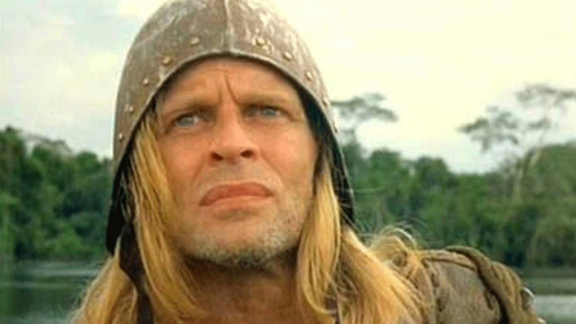 Klaus Kinski som Don Lope de Aguirre i Aguirre, Wrath of God. (Foto: StudioCanal).