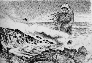 Theodor Kittelsens «Sjøtrollet», inspirert av norske myter. (Bilde: Theodor Kittelsen, public domain)