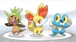 I «Pokémon X» kan du helt i starten velge mellom Chespin, Fennekin og Froakie. (Foto: Nintendo)