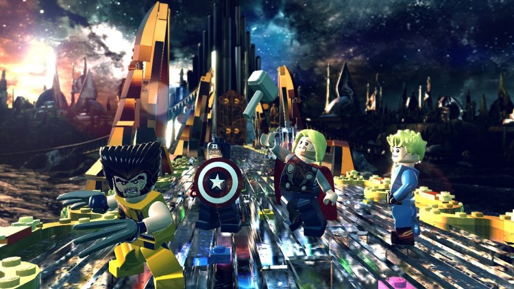 Åsgard er en av arenaene i LEGO Marvel Super Heroes (Foto: Warner Bros. Interactive Entertainment).