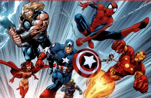 I teikneseriene kjemper Spider-Man side om side med Captain America og dei andre Avengers-heltane. (Foto: Marvel)
