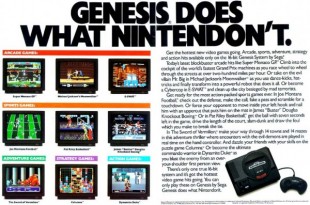 Steile fronter mellom Nintendo og Sega førte til skarpe omtaler av motstanderen i reklamer. (Foto: Sega)