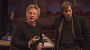 Regissør Roman Polanski og skuespiller Mathieu Amalric samarbeider i Venus In Fur (Foto: Nordisk Film Distribusjon AS).