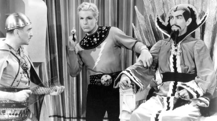 Buster Crabbe hadde hovedrollen i Flash Gordon fra 1936, Charles Middleton spilte Keiser Ming, rollen Max con Sydow hadde i filmen fra 1980. (Foto: Universal Pictures).