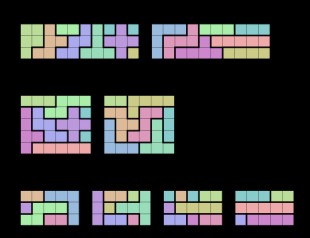 I puslespillet «Pentomino» skal du plassere «Tetris»-lignende brikker i en boks uten å ha tomrom tilovers. (CC-BY-SA-3.0,2.5,2.0,1.0 – Nonenmac/Wikipedia.com)