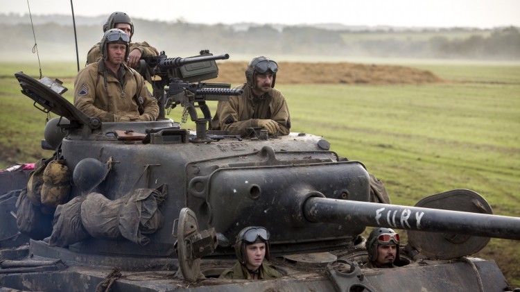 "Wardaddy" (Brad Pitt) leder mannskapet i tanksen Fury (Foto: United International Pictures).