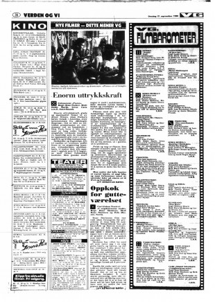 Anmeldelse av «I ungdommens makt» i VG den 17. september 1980. (Faksimile)