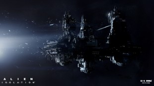 De tre tårnene på den enorme romstasjonen Sevastopol utgjør en mørk og farlig labyrint i «Alien: Isolation». Konseptbilde fra spillet. (Foto: The Creative Assembly / SEGA)