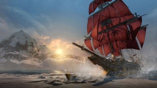 Foksuet på skip, denne gang i islagte farvann, gir inntrykk av at spillet er en utvidelsespakke til «Black Flag». Promofoto fra «Assassin's Creed: Rogue». (Foto: Ubisoft)