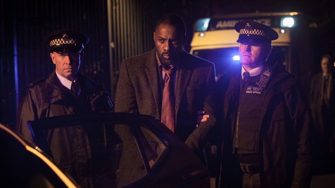 Idris Elba som etterforsker John Luther. (AP Photo/BBC America, Rober Viglasky, NTBScanpix)