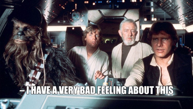 Luke får en dårlig følelse når de nærmer seg Dødsstjernen. (Foto: Lucasfilm / Disney)