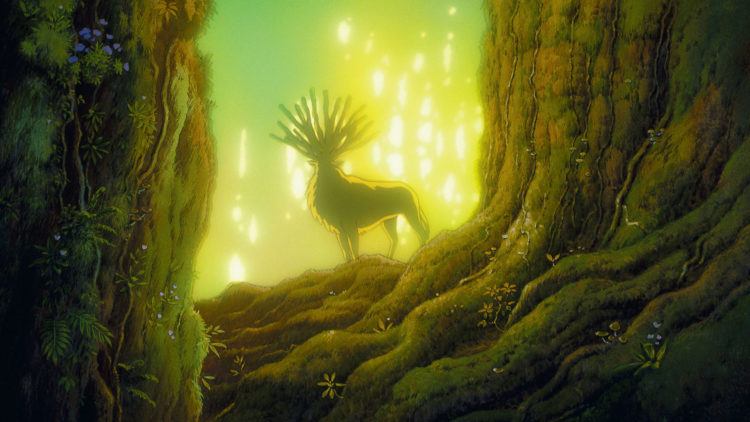 Skogen er et magisk sted med både guder,  artige krabater og noen meget sinte dyr.  (Foto: Arthaus, Studio Ghibli)