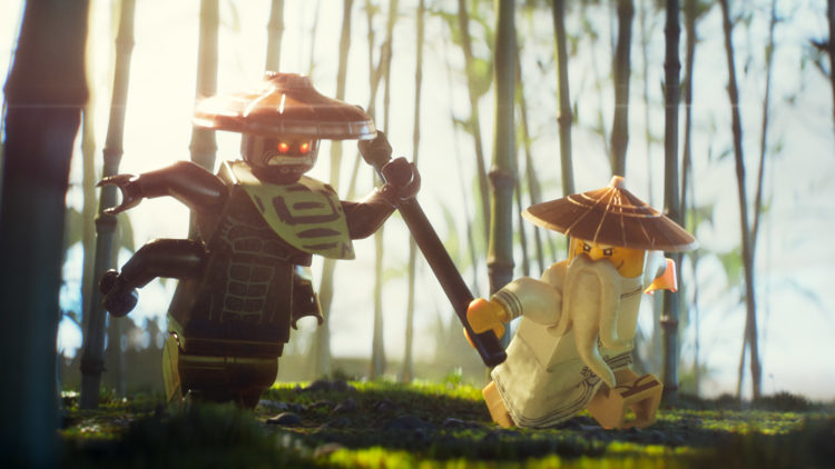 Garmadon i brutal nærkamp med sin egen bror, Mester Wu, i "Lego Ninjago filmen". (Foto: SF Studios/Warner)