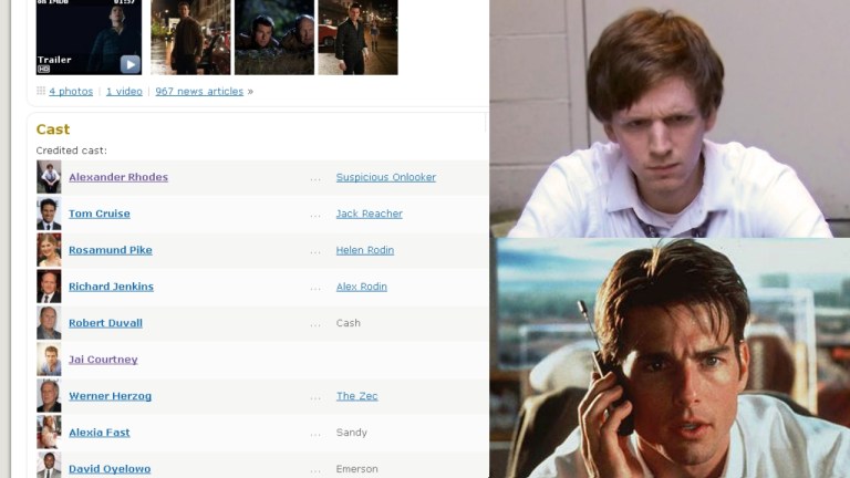 Internett hjalp statist over Tom Cruise på rollelista