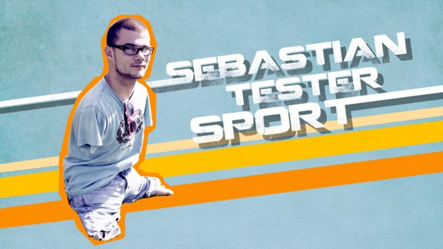 Sebastian tester sport. (Foto: NRK P3)