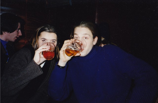 Lilja og jeg drikker øl. Foto: privat