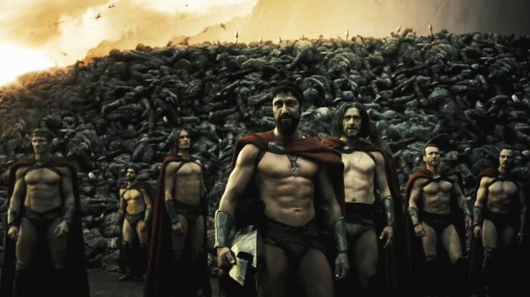 Kong Leonidas (Gerard Butler) og hans menn i 300 (Foto: Warner Bros. Entertainment Norge AS)