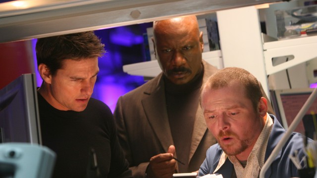 Tom Cruise, Ving Rhames og Simon Pegg i Mission: Impossible III. (Foto: United International Pictures)