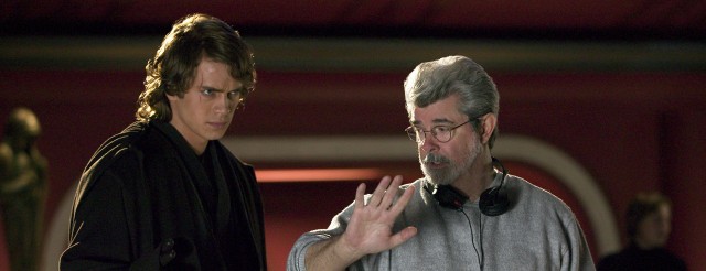 George Lucas regisserer Hayden Christensen i "Revenge of the Sith". (Foto: Twentieth Century Fox Norway)