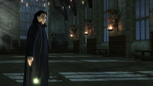 Severus Snape er en av de mange kjente figurene du møter på i spillet. (Foto: EA Games).