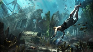 Ferske skjermbilder viser at spillfigurene også kan svømme under vann i Båter ble først introdusert i «Assassin's Creed 3», og vil være viktig i neste utgave av spillserien. Skjermbilde fra «Assassin's Creed 4». (Foto: Ubisoft)