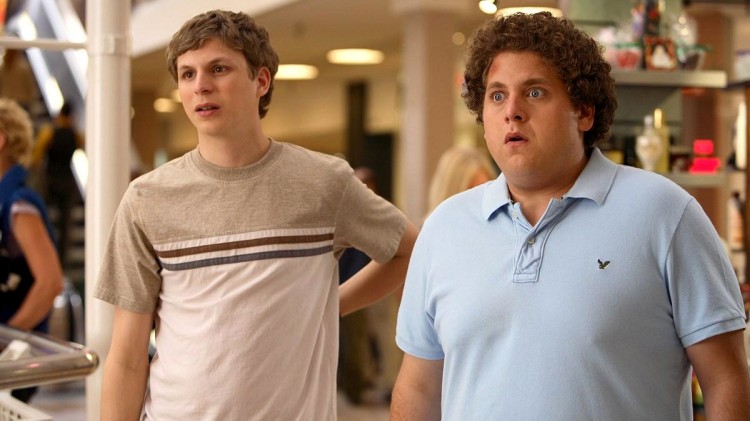 Seth (Jonah Hill) og Evan (Michael Cera) i «Superbad». (Foto: Columbia Pictures)