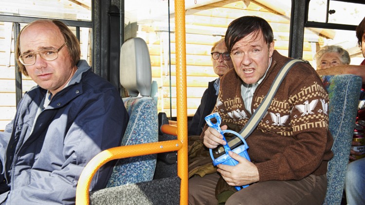 Karl Pilkington og Ricky Gervais har samarbeidet flere ganger, nå senest i Derek (Foto: Netflix).