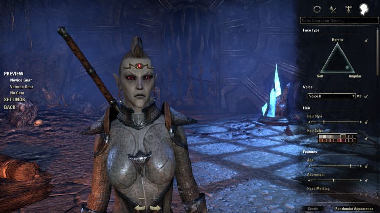 Du har vanvittig mange valg når du skal lage figuren din i The Elder Scrolls Online. (Foto: Bethesda).