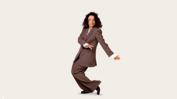 Julia Louis-Dreyfus ble verdenskjent for sin rolle som Elaine Benes  i «Seinfeld». Dansescenen har gått inn i tv-historien. (Promofoto: Sony/NBC)