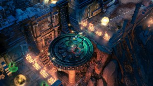 Opptil fire spillere kan samarbeide lokalt for å løse utfordringene i «Lara Croft and the Temple of Osiris». Skjermbilde fra spillet. (Foto: Square Enix)