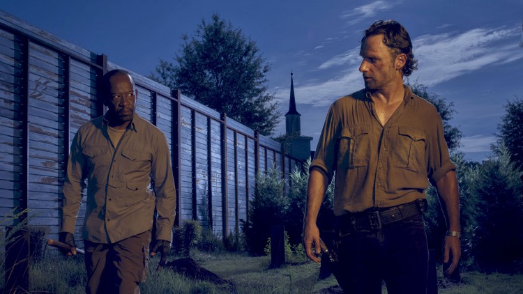 Morgan (Lennie James) og Rick (Andrew Lincoln) i sjette sesong av The Walking Dead. (Foto: Frank Ockenfels 3/AMC).