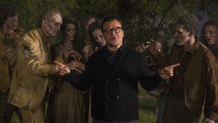 R.L. Stine (Jack Black) møter sine egne skapninger i Gåsehud (Foto: United International Pictures).