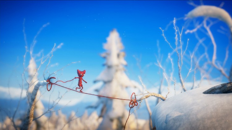 Yarny bruker garn fra seg selv for å forsere ulike hindringer. (Foto: Electronic Arts).