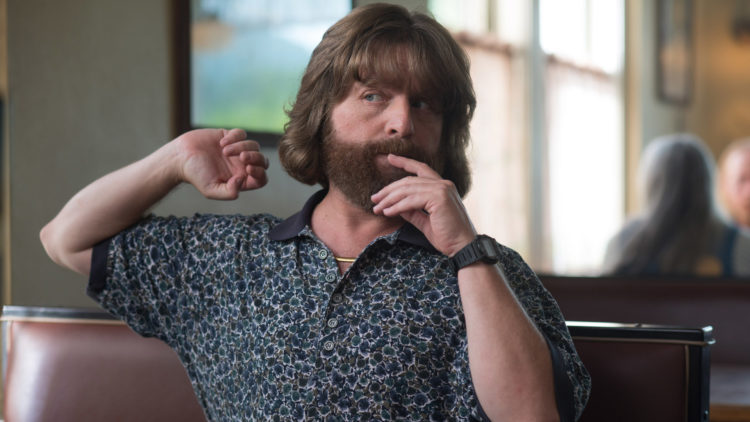 Zach Galifianakis sliter med et dårlig manus i Masterminds. (Foto: Nordisk Film Distribusjon AS)