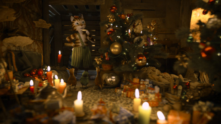 Findus må redde julen i Gubben og Katten - Tidenes Gladeste Jul. (Foto: SF Studios)