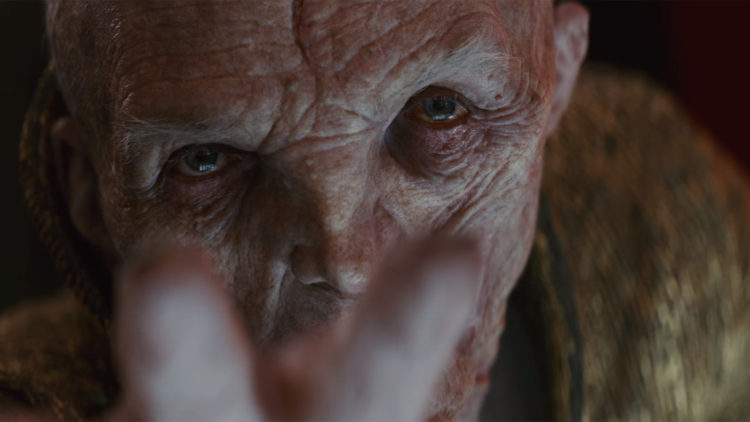Snoke dukket opp i traileren for Star Wars: The Last Jedi. (Foto: Skjermdump, Walt Disney Company Nordic).