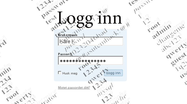 Si meg ditt passord…
