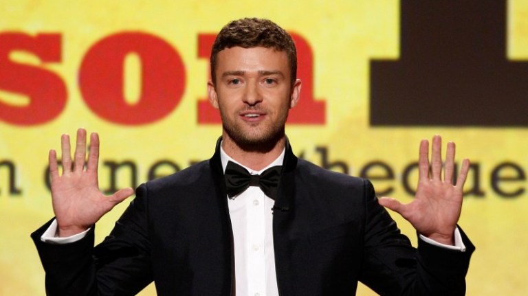 Justin Timberlake sammen med Leona Lewis