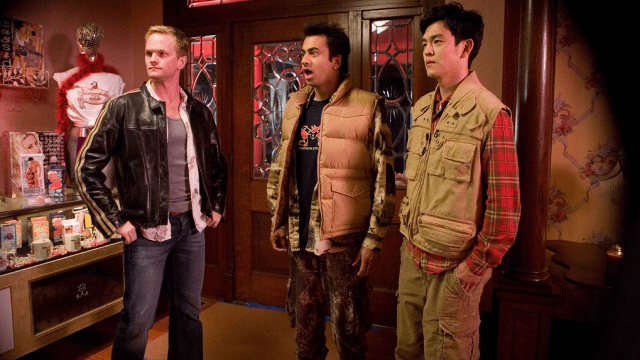 Neil Patrick Harris, Kal Penn og John Cho i Harold & Kumar Escape From Guantanamo Bay. (Foto: New Line Cinema)