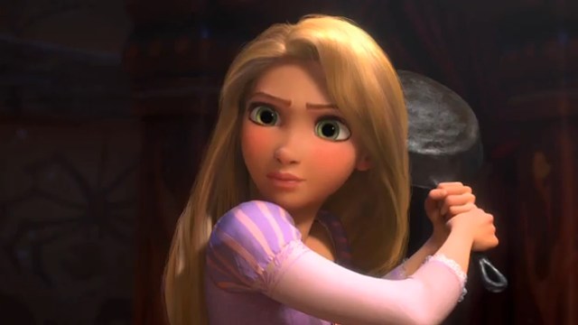 Du kødder ikke med Rapunzel. (Foto: Stills fra Trailer/ Walt Disney)