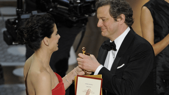 Colin Firth vant Oscar for sin hovedrolle i Kongens tale. (Foto: AP Photo(Mark J. Terrill)