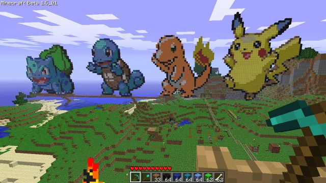 Pokémon i Minecraft. (Foto: minecraftmuseum.net, binchyster).